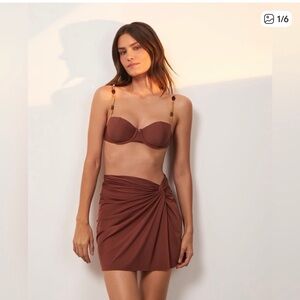 Vix Karen Mini Skirt Brown